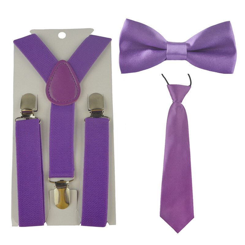 3Stck Schule Jungen mädchen freundlicher freundlicher befestigen elastische Hosenträger für hemd suspensorio Krawatte Bowties schmetterling Krawatte einstellen TR0001