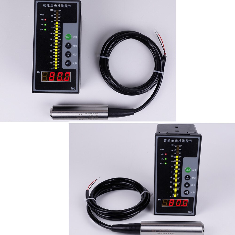 T80 Intelligent Pressure Contorller Light Column Display 4-20mA Water Oil Sewage Viscosity Meter Liquid Level Transmitter