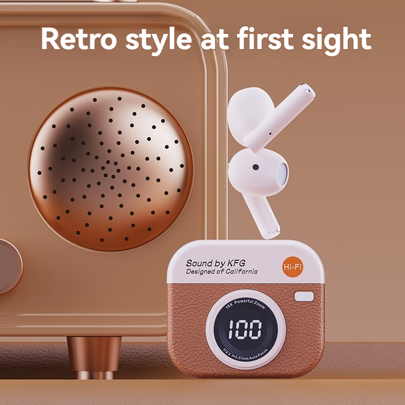 Grenzüberschreitende, verkaufte Q86-Retro-Kamera, Semi-In-Ear-Langlebigkeit, hochauflösende Klangqualität, leistungsstarker digitaler Anzeigekopf