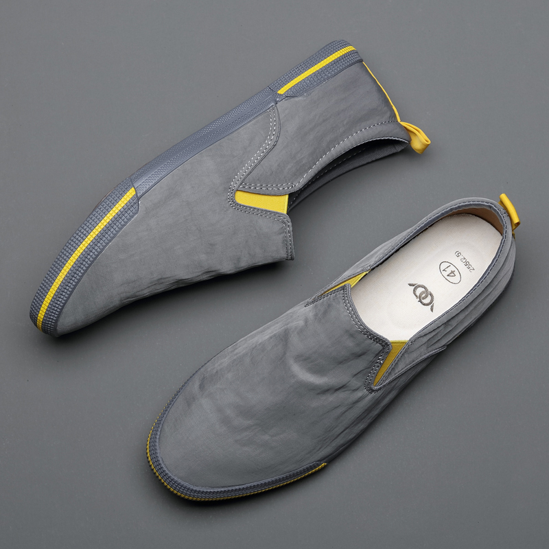 Yiger loafers menn & #39 ;s cavans sko mann vulkaniserte sko vårlette mannlige uformelle slip-on sko kjøresko båt sko