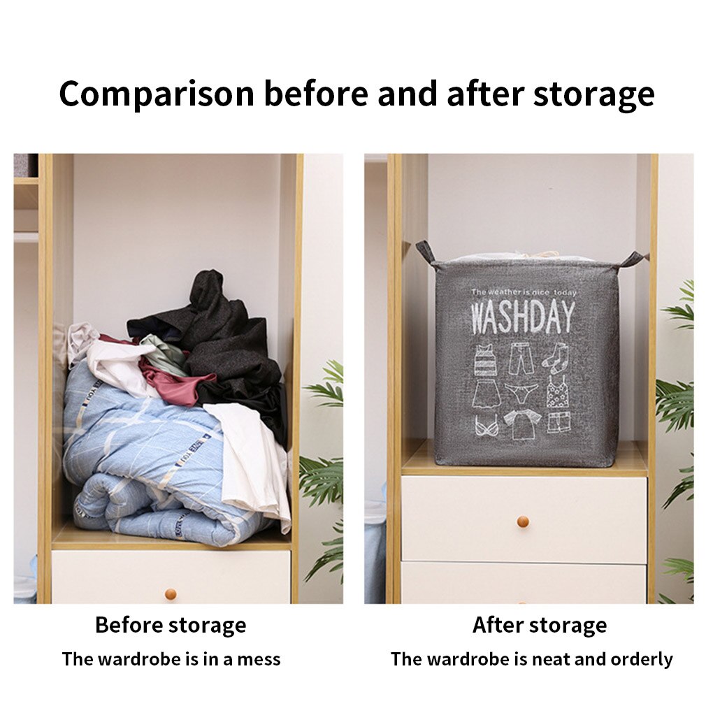 Cube Laundry Bags Foldable Dirty Clothes Laundry Basket Large Portable Clothes Organizer Storage Basket High Capacity Box