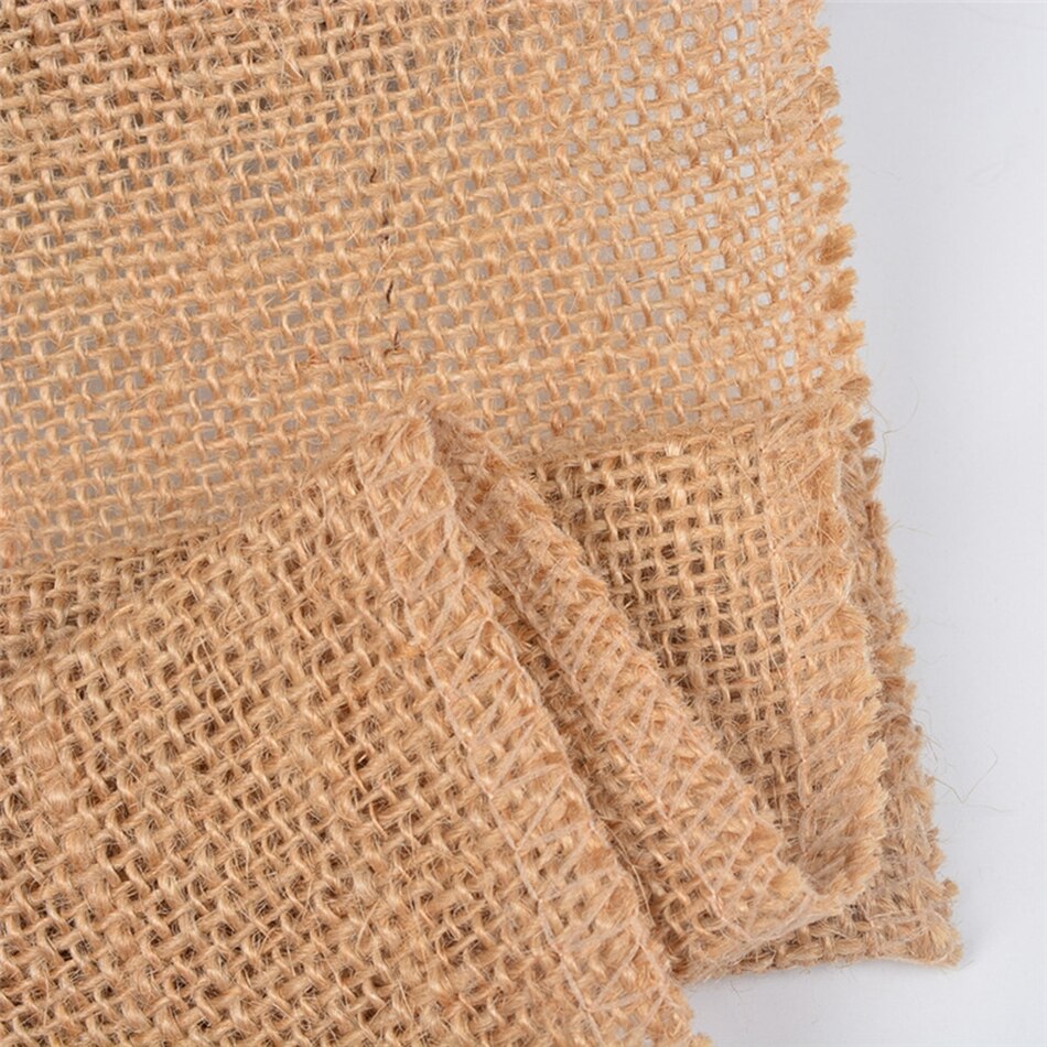 2 yards/rulle 150mm 300mm naturliga jute säckvävsband för hantverk gör-det-själv långa hampaband rosett inslagning bröllopsfest dekorativt
