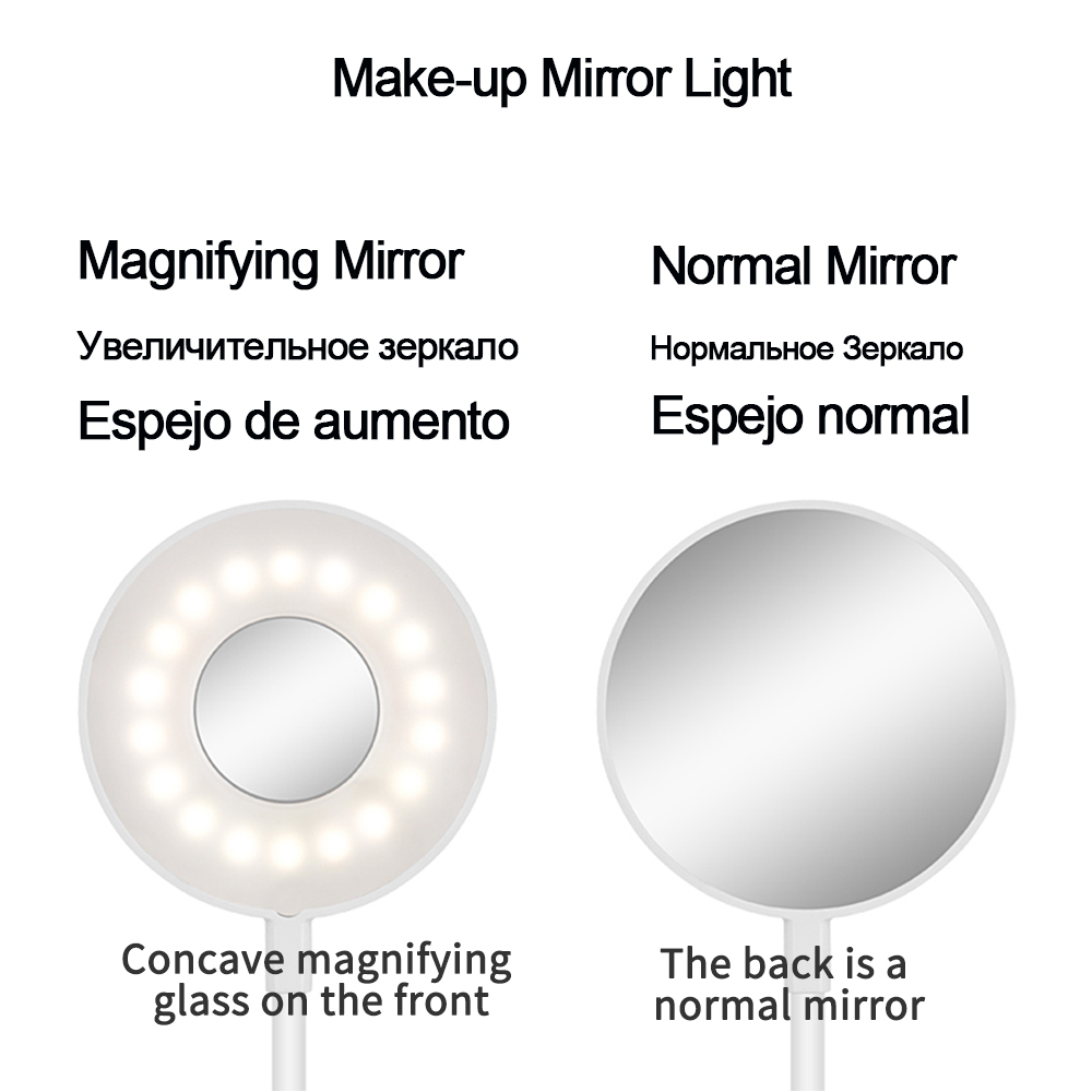 LED Make Up Mirror Light Desk Table Lamp USB Vanity Makeup Mirror Lights Dressing Lighting Dimmable Reading Room LED Clip Lamp