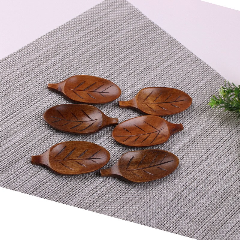 Palillo de madera ovalado con forma de hoja grande, utensilio de cocina moderno y Simple, , para artesanía