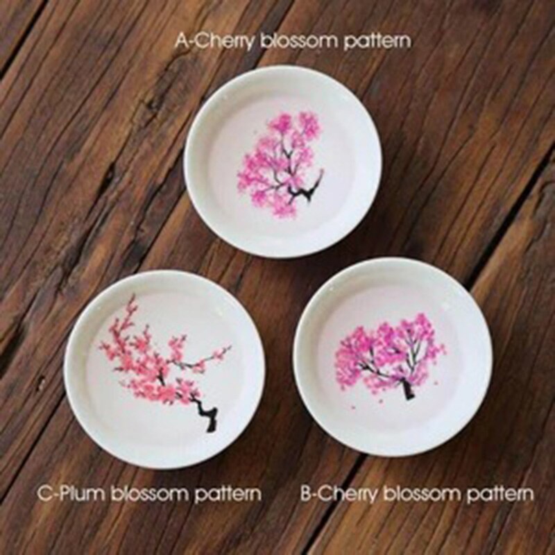 Japanese Magic Sakura Cup Cold Temperature Color Changing Flower display Sake Cup Ceramic Tea Cup Tea Bowl