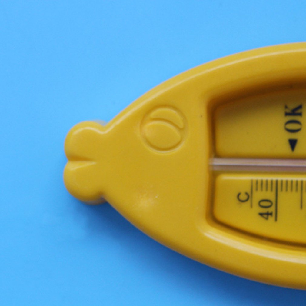 Termómetros no tóxicos resistentes a altas temperaturas húmedos secos dobles para niños pequeños, termómetros de medición para la ducha, cuidado de seguridad, novedosa forma de pez