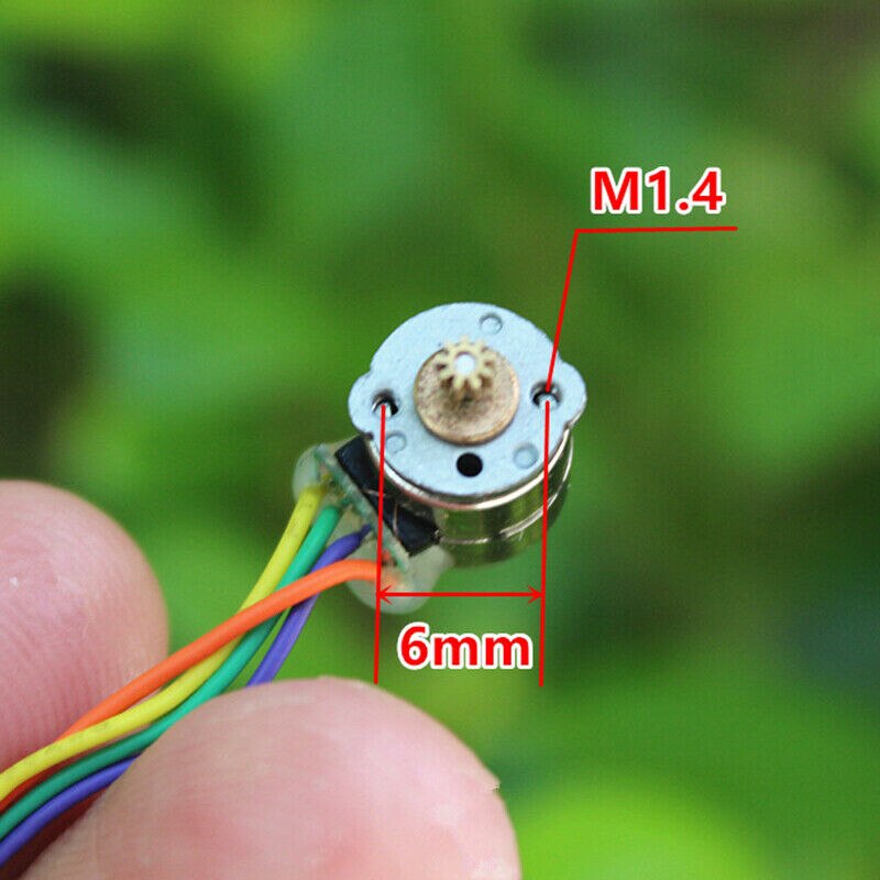 1 Paar Mini 8Mm Stappenmotor 2-Fase 4-Draads Stappenmotor Met 9 Tanden Koperen Gear hoge Kostbare