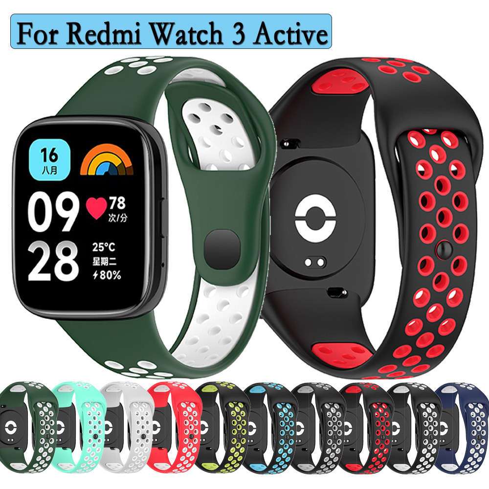 Pulseira de pulso para redmi watch 3 active, pulseira de silicone de alta qualidade, acessórios de substituição, pulseira ajustável