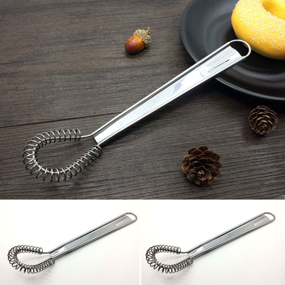 Baking Tool Whisk Handle Coated Stainless Steel Craft Sauce Smooth Mixture Milk Cooking