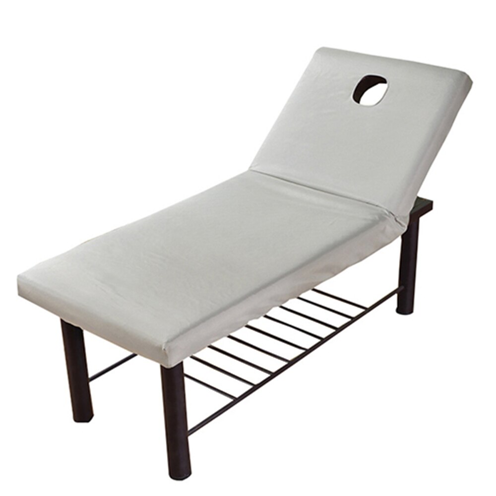 190X70Cm Schoonheid Bed Hoeslaken Schoonheidssalon Massage Beddengoed Cover Spa Couch Tafel Case: Light gray