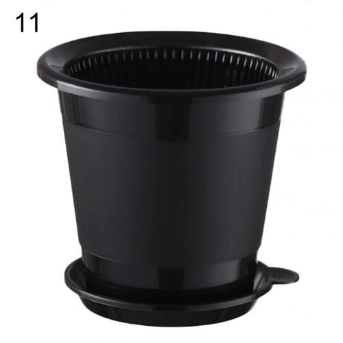 Drainage Slotted Hole Succulents Orchid Flower Inner Outer Pot Container Home Office Decor Planter Desktop Flower Pots: 11