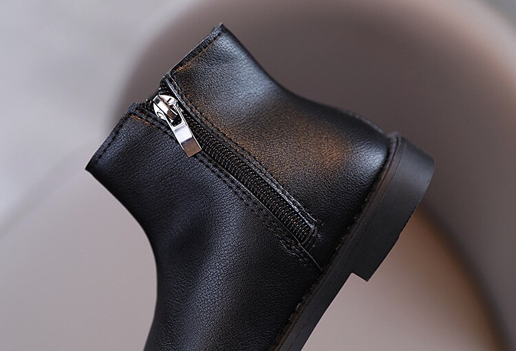 Knöchel Stiefel Baby Junge Herbst Kinder Schuhe kleine Mädchen Winter Bogen Kinder'S Leder Stiefel 1 2 3 4 5 6 Jahr alt