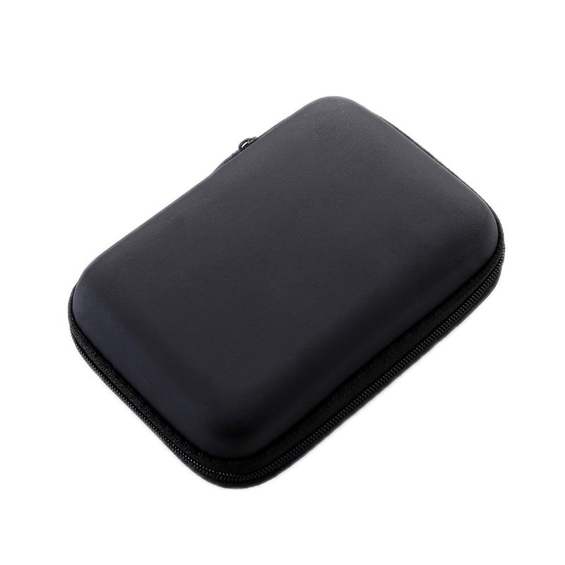 2.5 &quot;Hdd Tas Externe Usb Harde Schijf Schijf Carry Mini Usb Kabel Case Cover Pouch Oortelefoon Tas Voor Pc laptop Hard Disk Case: Black