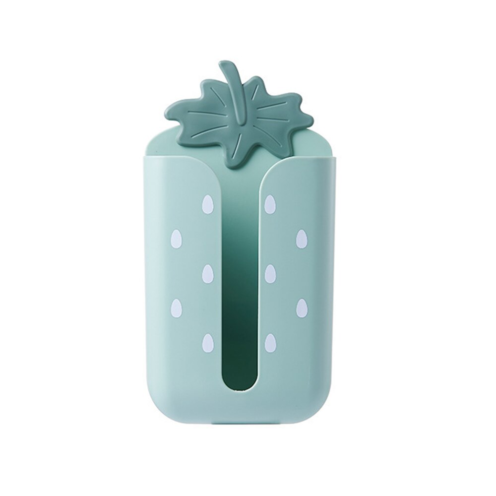 Cute Paper Storage Box Wall-mounted Paper Towel Holder Tissue Box Multifunction Tissue Box Toilet Paper Storage Holder: Green  