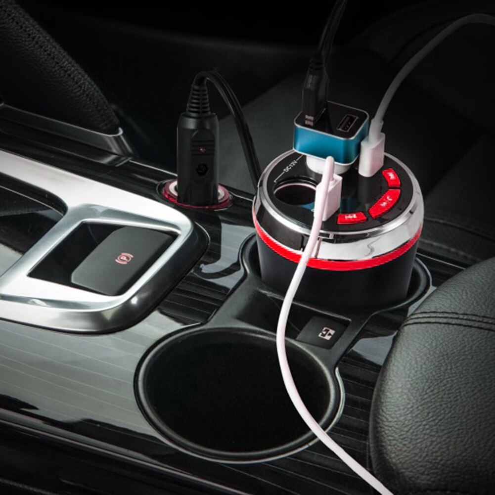 Cup Shaped Dual USB Port-s Bluetooth Car Auto Charger MP3 Player Cup Shaped Dual USB Port-s Bluetooth Car Auto Charger MP3 Playe