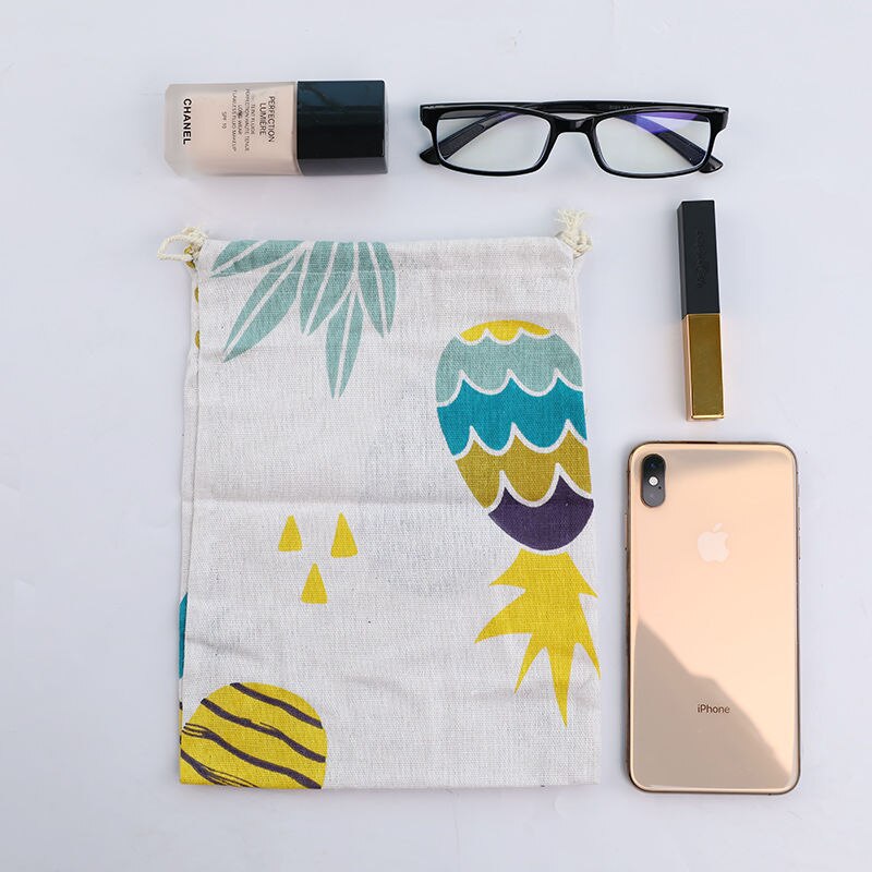 Koord Tassen Mooie Vruchten Gedrukt Harajuku Eenvoudige Canvas Kleurrijke Pouches Mode Vrije Tijd Vrouwelijke Tas