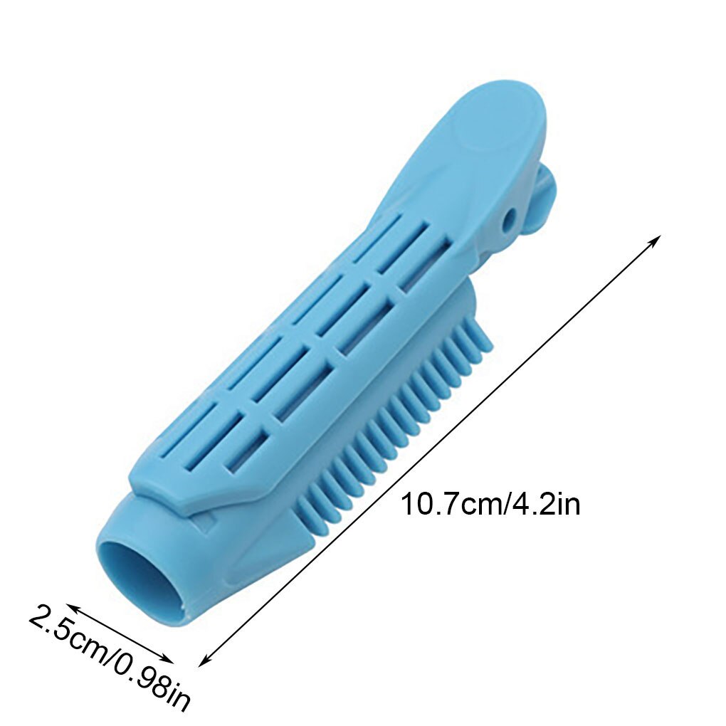 1/2/3Pcs Candy Kleur Haar Clip Wortel Pluizige Plastic Hair Curler Draagbare Bang Kapsel Golvend Haar pin Roller Haaraccessoires: Sky Blue 1PC