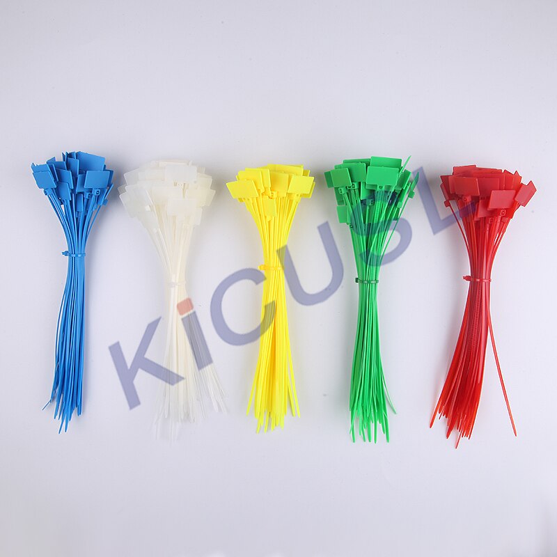 10PCS 4*150mm sign cable tie Plastic cable tie tag tied mark tie
