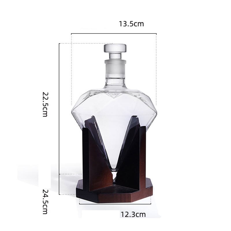 1000ml karaffel luksus krystalrødvin brandy champagneglas karaffel flaskekande hælder luftemaskine til bar med hylde