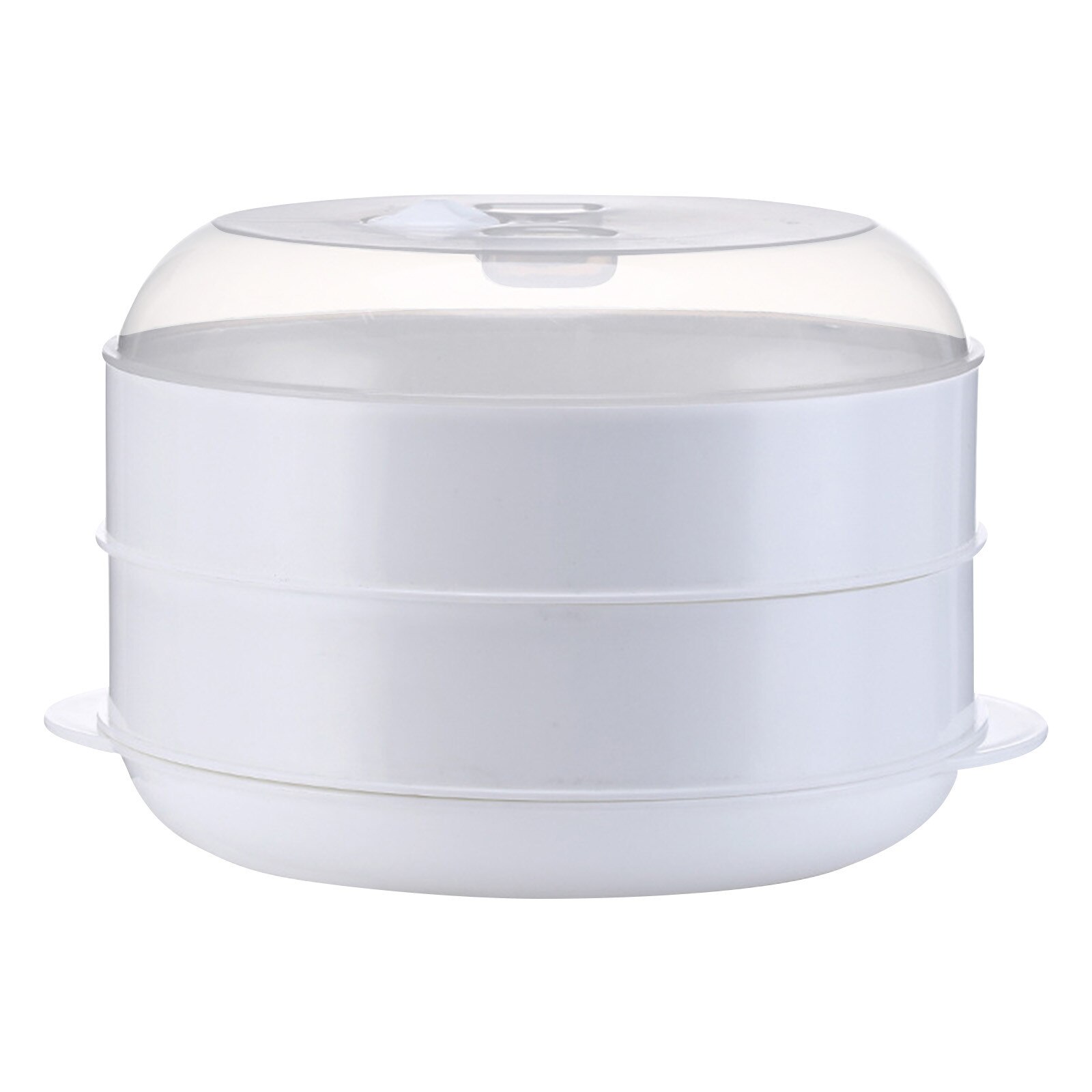 4# Practical Microwave Oven Steamer Eco-friendly Pp Steamed Buns Steaming Utensils With Lid Durable Kitchen Tool 1/2 Layer: B