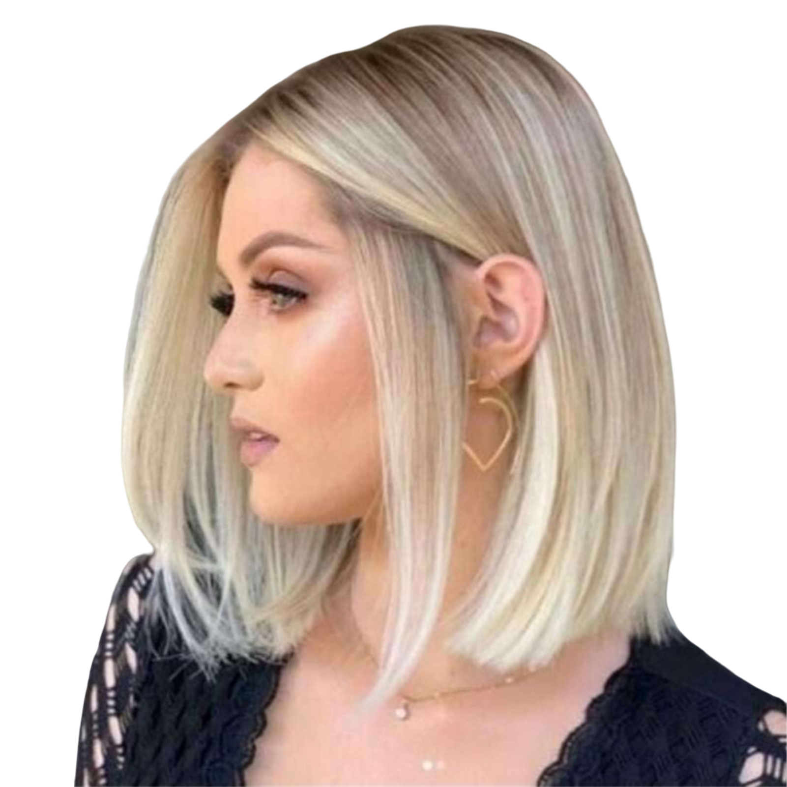 Peluca recta de estilo europeo y americano, pelo suave, transpirable, no daña, peluca inodoro para fotografía, escenario, película, cabello