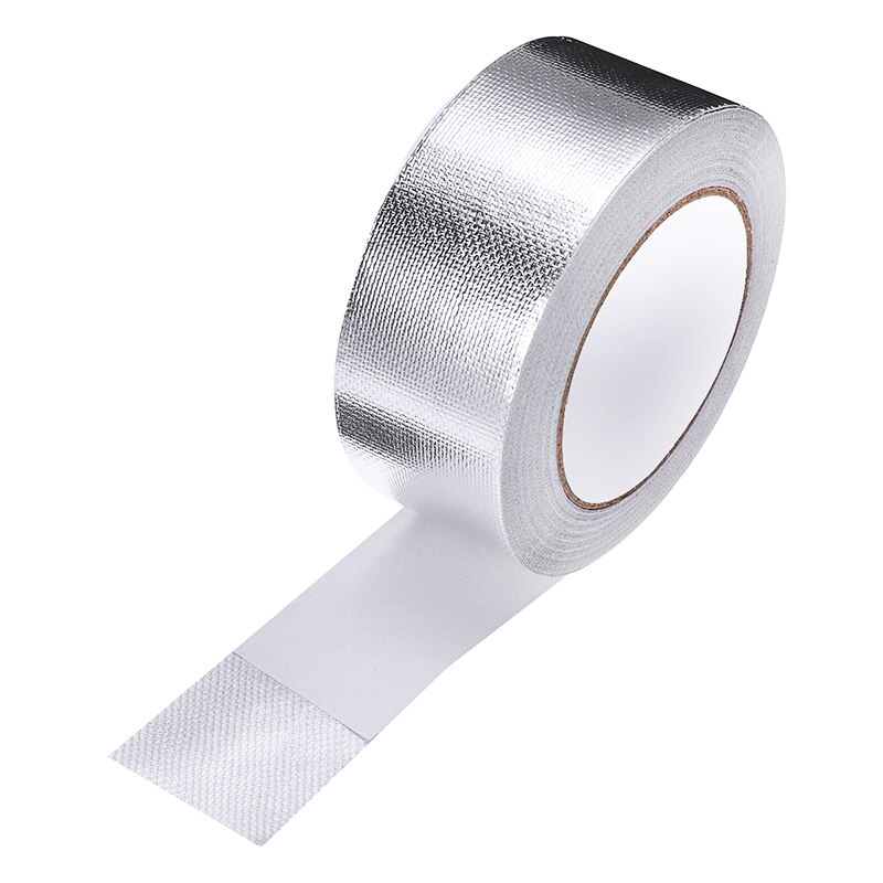 1pc 25M Fiber Glass Aluminum Foil Exhaust Pipe Heat Insulation Wrap Tape Self-adhesive For Packaging Line Fuel Line Engine Cover