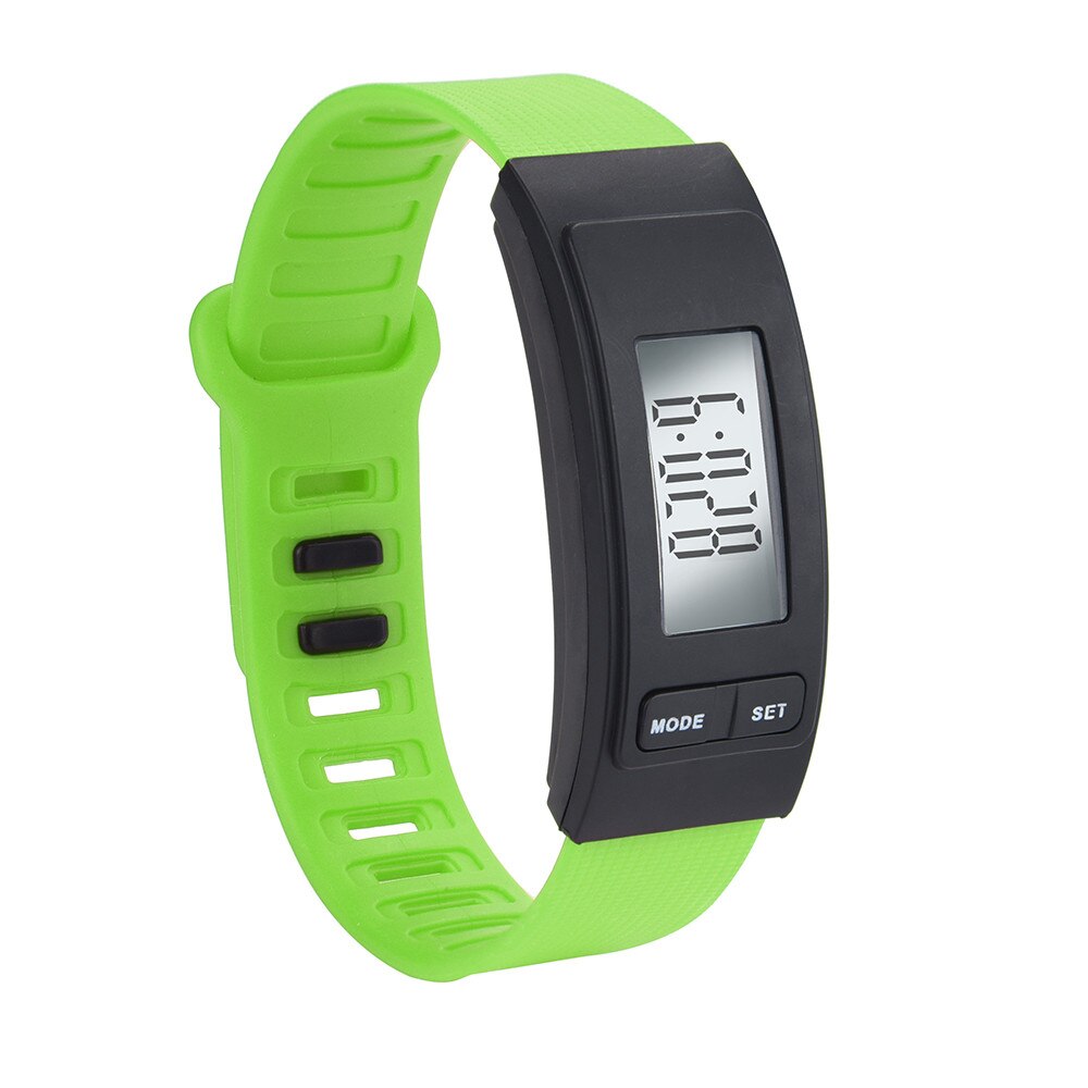 Digitaal horloge heren hardlopen stappenteller armband stappenteller calorieënteller digitaal lcd loopafstand 0619: Groente