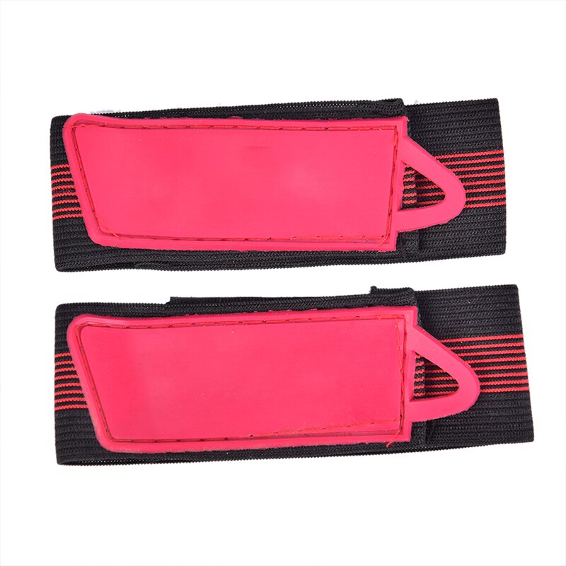 2pc bicicleta ao ar livre tornozelo perna ligar bandagem calças calças calças calças clipes cinta nova: Vermelho