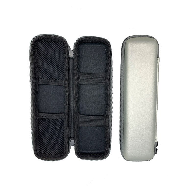 2021 preto eva casca dura caneta stylus lápis caso saco de lápis caixa de transporte de proteção saco recipiente de armazenamento para caneta caneta esferográfica: Silver white