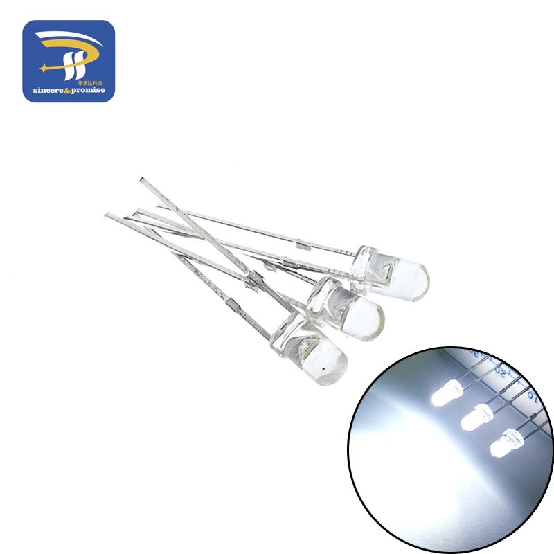 5 Kleuren * 20Pcs = 100Pcs/1 Kleur = 100Pcs F3 3Mm Led Diode Light diverse Kit Groen Blauw Wit Geel Rood Component Diy Kit