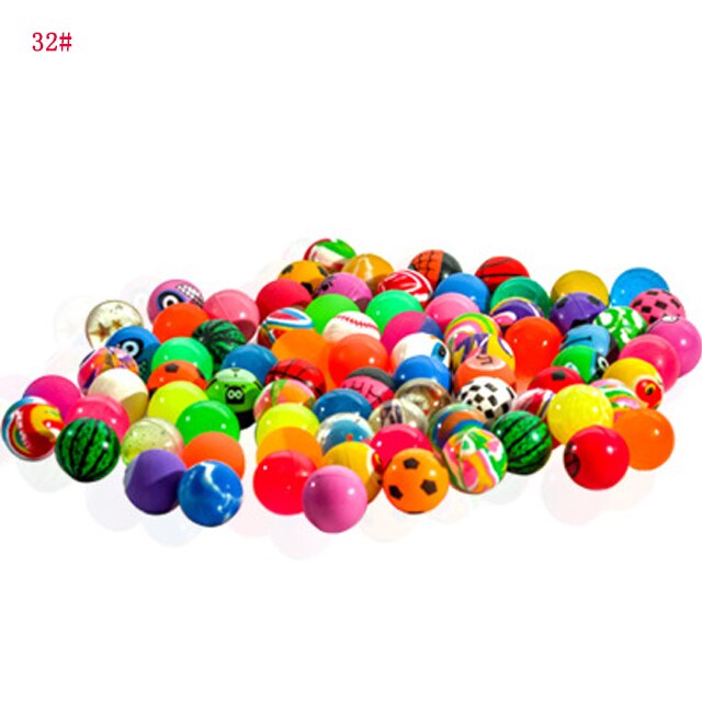 Children Funny Toy 30 43 57mm mixed Colorful Bouncy Ball Watermelon Jumper ball Translucent floating bouncy ball fun toy for kid: 4Pcs 30mm