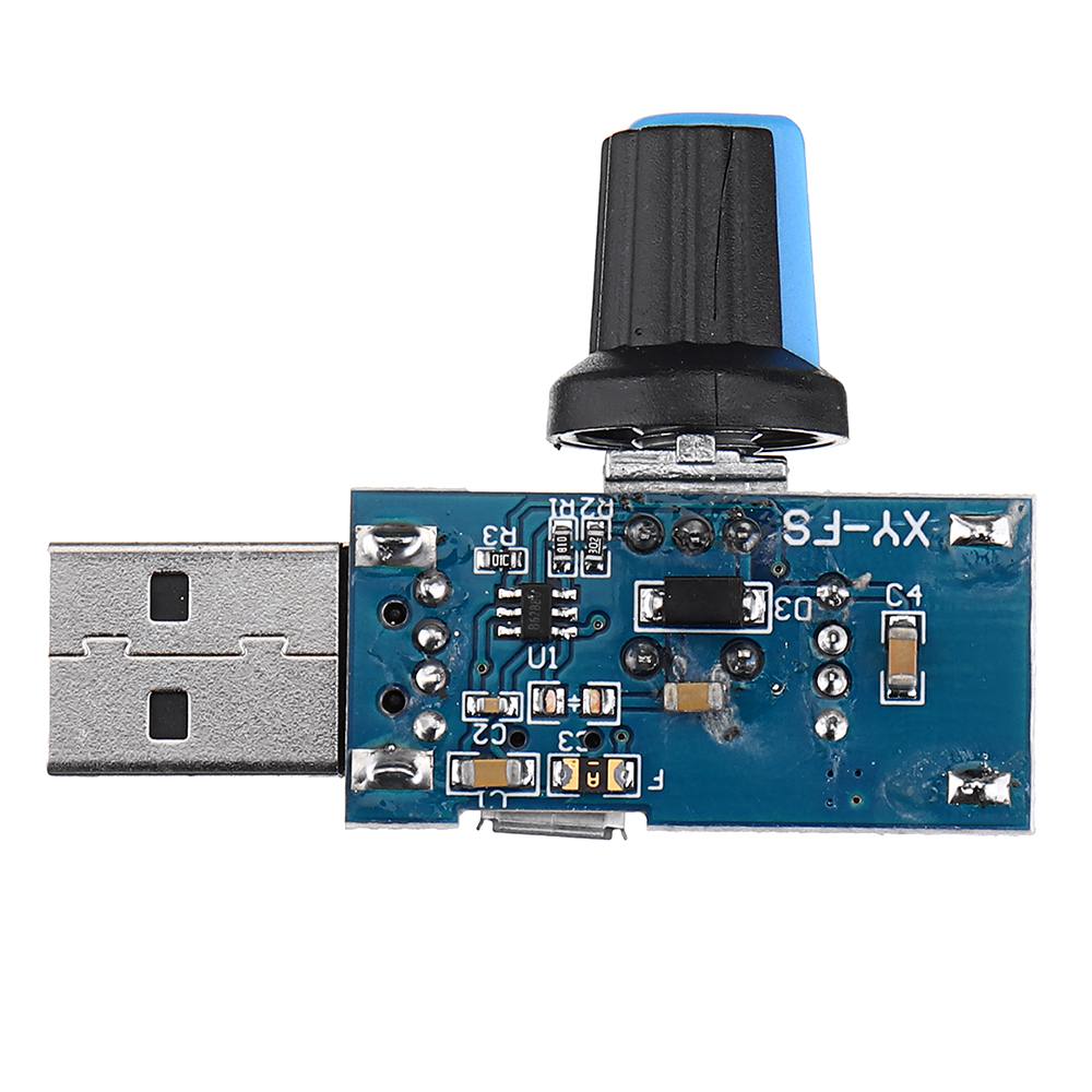 USB Fan Speed Controller Module Reducing Noise Multi-stall Adjustment Governor DC 4-12V