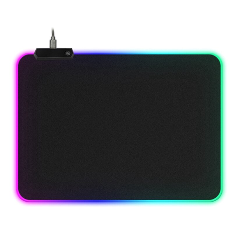 Rgb Muismat Antislip Rubberen Onderkant Gaming Muismat Led Lichtgevende Muismat 350X250X4mm: Default Title