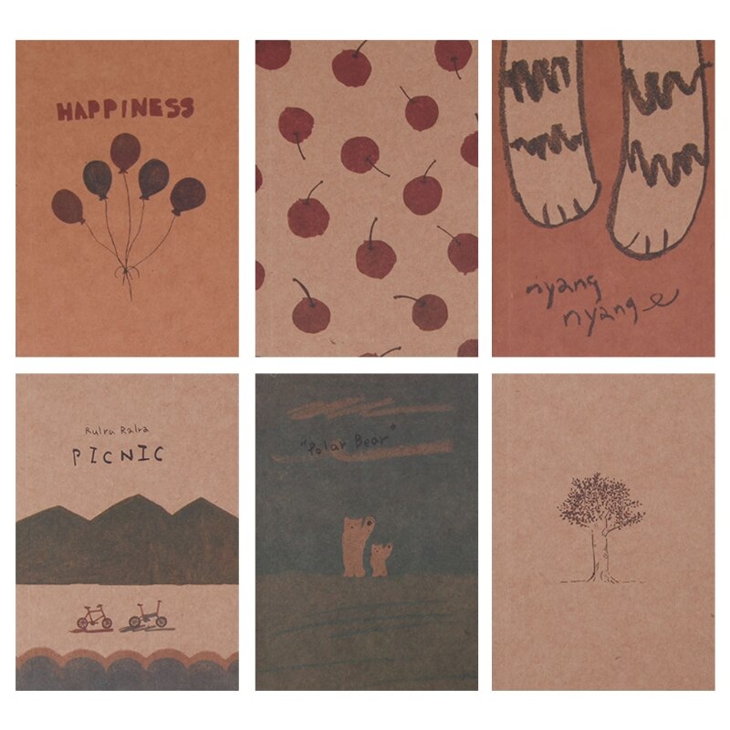 Notebook Blank Page Painting Paper Book Journal Diary Notepad Memo Pads Supplies: Default Title