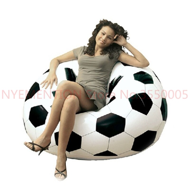Oppustelig sofa luft soccar fodbold selv sækkestol bærbar udendørs have sofa stue møbler hjørnesofa 1 stk