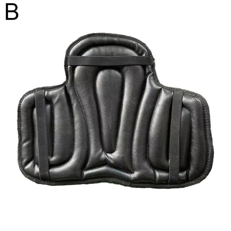 Assento de couro para andar de cavalo, almofada em espuma de memória para absorção de choque, acessórios de equipamento para andar de cavalo equestre: Black