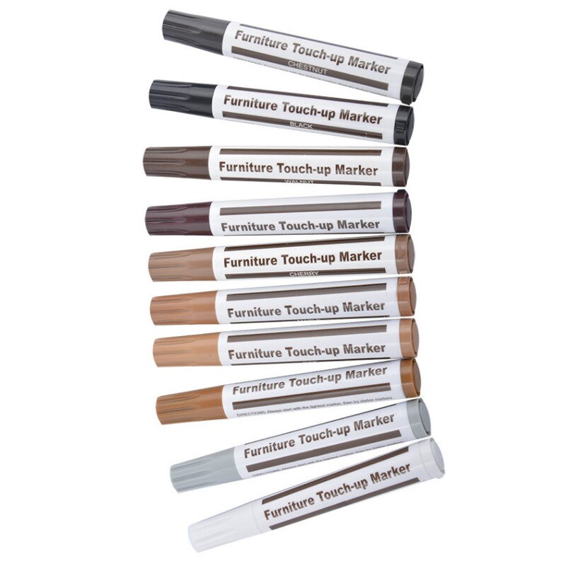 17Pcs Furniture Touch Up Kit Markers &amp; Filler Sticks Wood Scratches Restore Kit Scratch Patch Paint Pen Wood Composite Repair