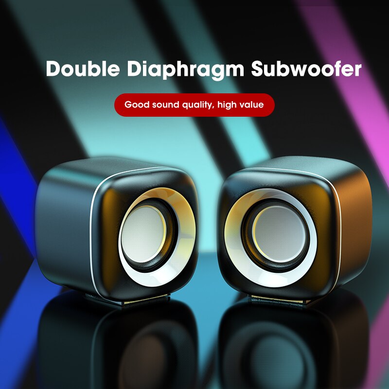 Usb Bedrade Computer Speakers Diepe Bass Sound Box Speaker Voor Pc Laptop Krachtige Subwoofer Multimedia Luidsprekers Niet Soundbar