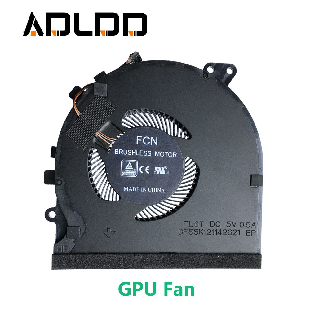 Laptop CPU & GPU Cooling Fan For Razer Blade 15 RZ09-0270 RZ09-0300 DFS5K121142621 DFS501105PR0T EP FL6S FL6T: GPU Fan