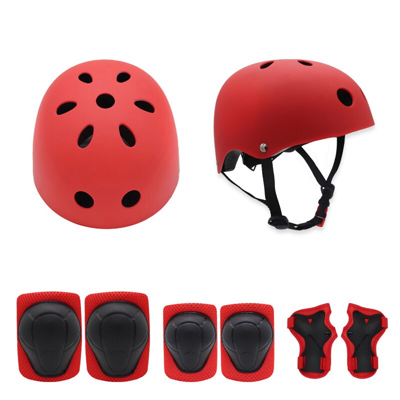 7 pièces/ensemble enfants casque genou coude poignets Kit pour vélo Skateboard Roller vélo sport ed