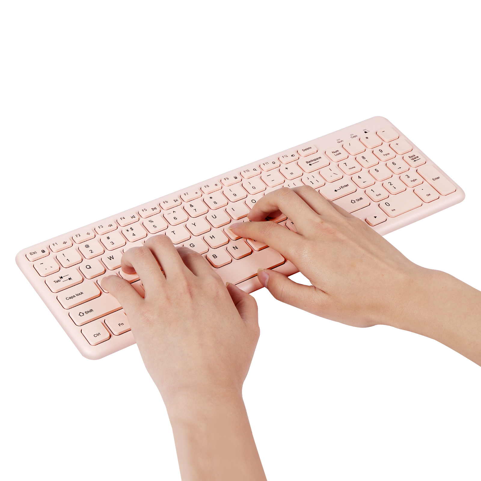 Drahtlose Tastatur und Maus Combo Gamer Stille Tastaturen Maus Set Ultra Dünne Büro PC Ergonomische Gaming Rosa Tastatur