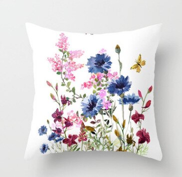 Bloemen planten serie decoratieve kussenhoes kussen kussensloop polyester 45*45 sierkussen woondecoratie kussensloop: Drd 93-16