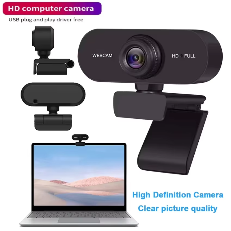 1080p telecamere per computer hd, telecamera usb hd con microfono integrato, telecamera di rete usb, webcam per lavorare con microfono e treppiede