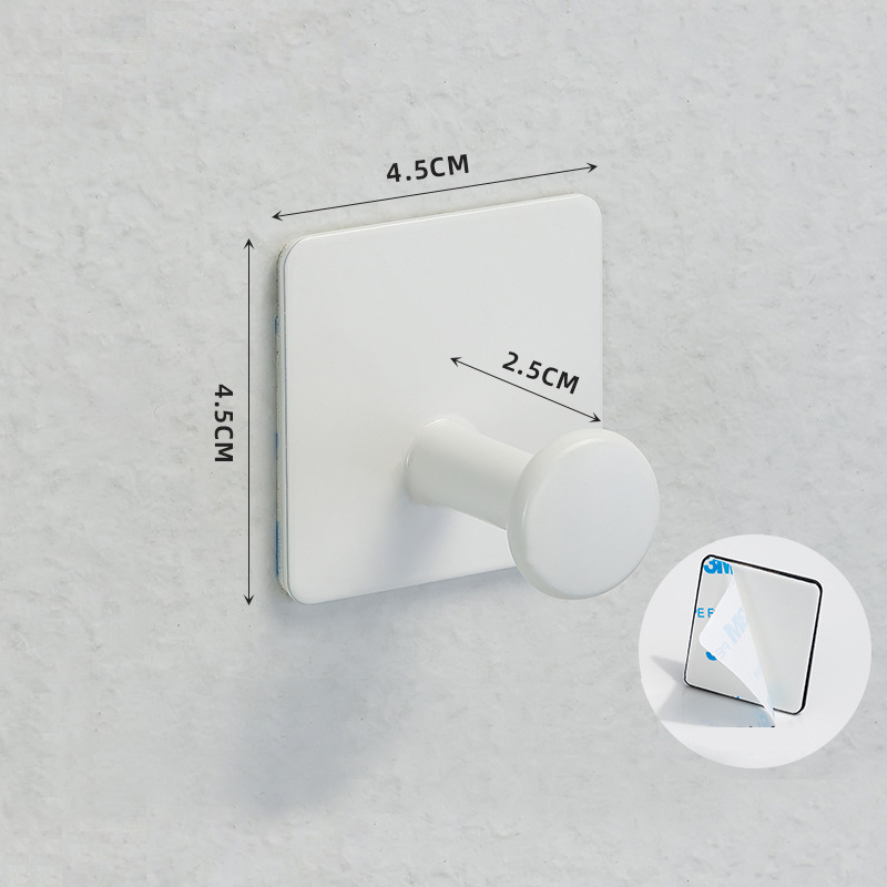 Väggmonterad klädhängare, självhäftande klädkrokar, dörrkrokar i rostfritt stål för att hänga hatthanddukar och kläder, rund krok: Djupblå