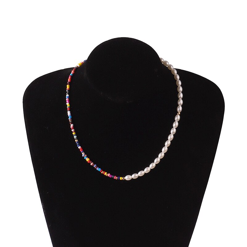 Kleurrijke Parel Choker Ketting Handgemaakte Zaad Kralen Bohemen Kraag Zomer Beach Party Voor Vrouwen Meisjes Sieraden Party