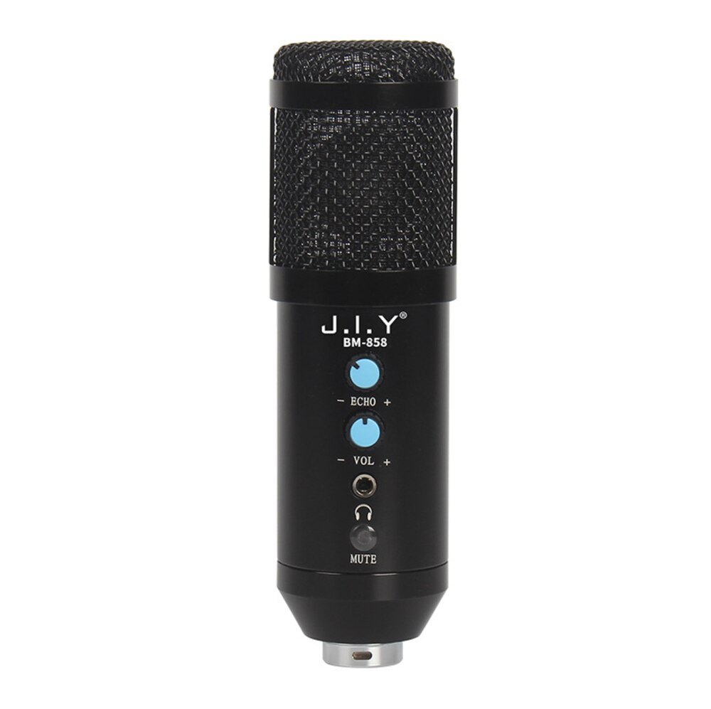 Capacitive Microphone Mobile Phone Computer Sound Recording Card Integrated Direct-broadcast Device USB Large Diaphragm Standard: black