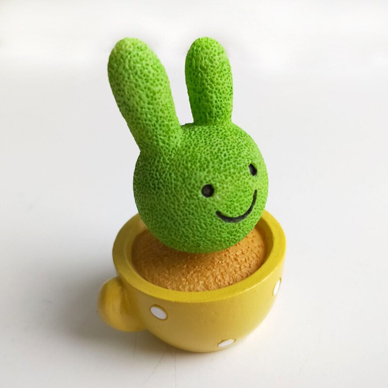 Biltilbehør sød forår grønne øje plante kaktus lille potte ornament forår førerhus en lille gadget dekoration interiør