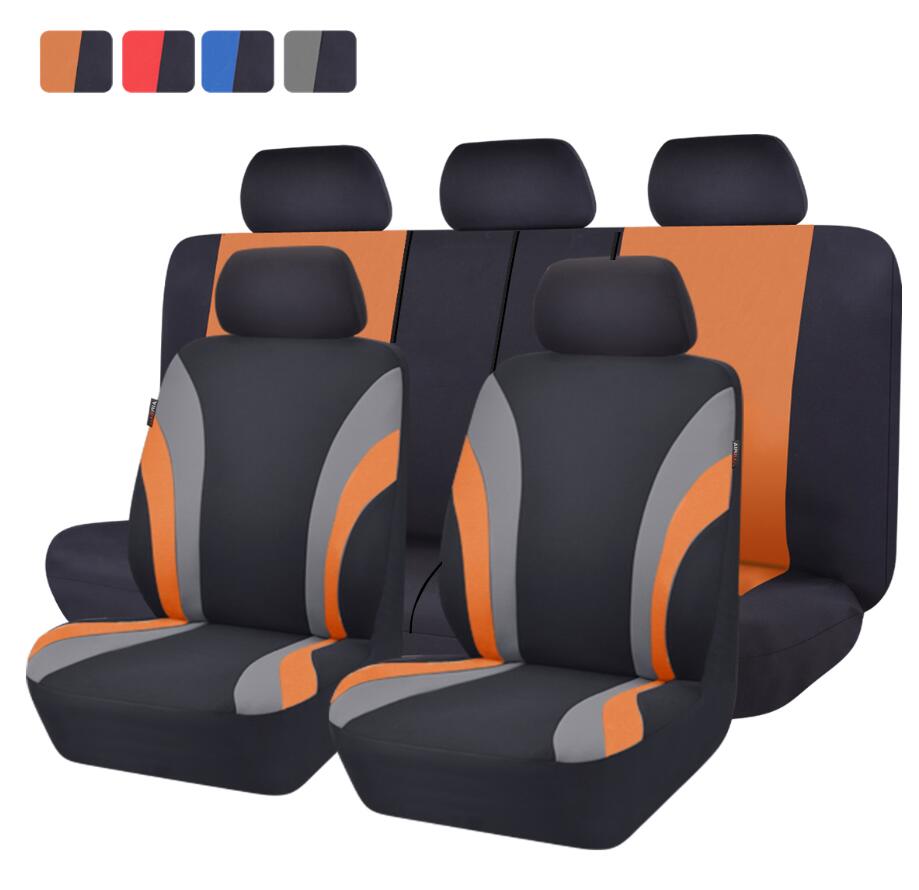 Auto-Pass Automobiles Universele Zeven Kleur Car Seat Cover Auto-Styling Stoelhoezen Fit Interieur Accessoires Zetel Decoratie: Oranje