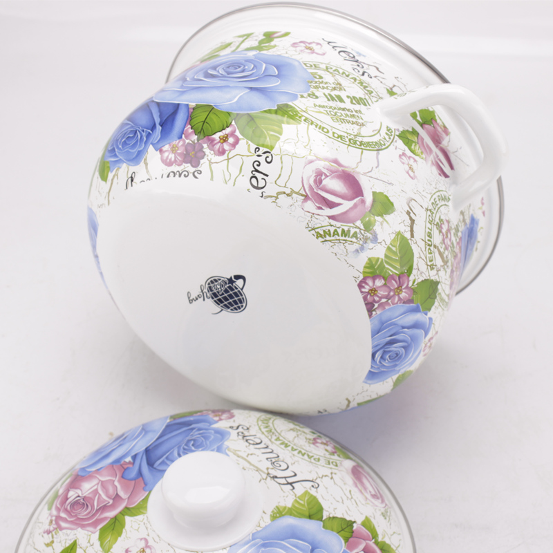 Keuken Accessoires Koken Potten Emaille pot Emaille Soeppan Stoofpot Vlam Inductie Werk Kookpotten