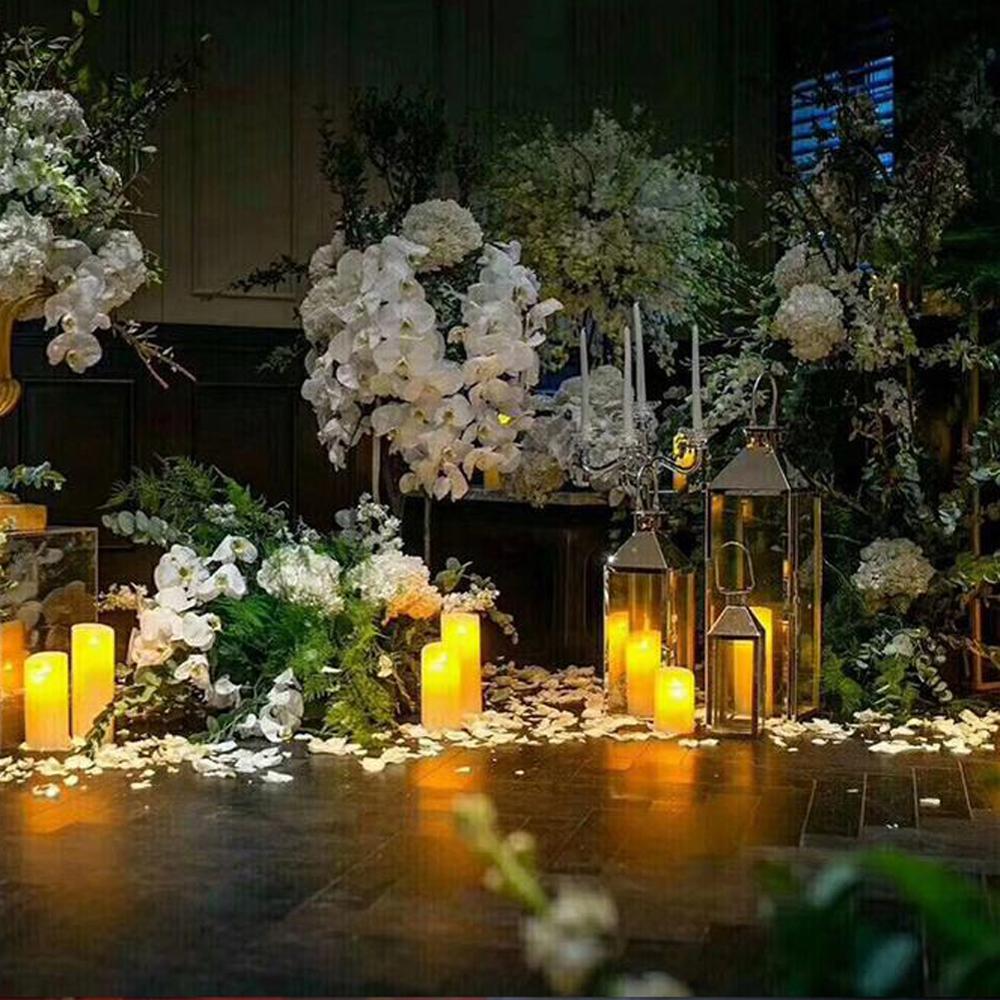 LED Flameless Candles Light Smooth Flickering Paraffin Wax LED Candle with Timer Remote Control for Home Christmas Wedding Decor